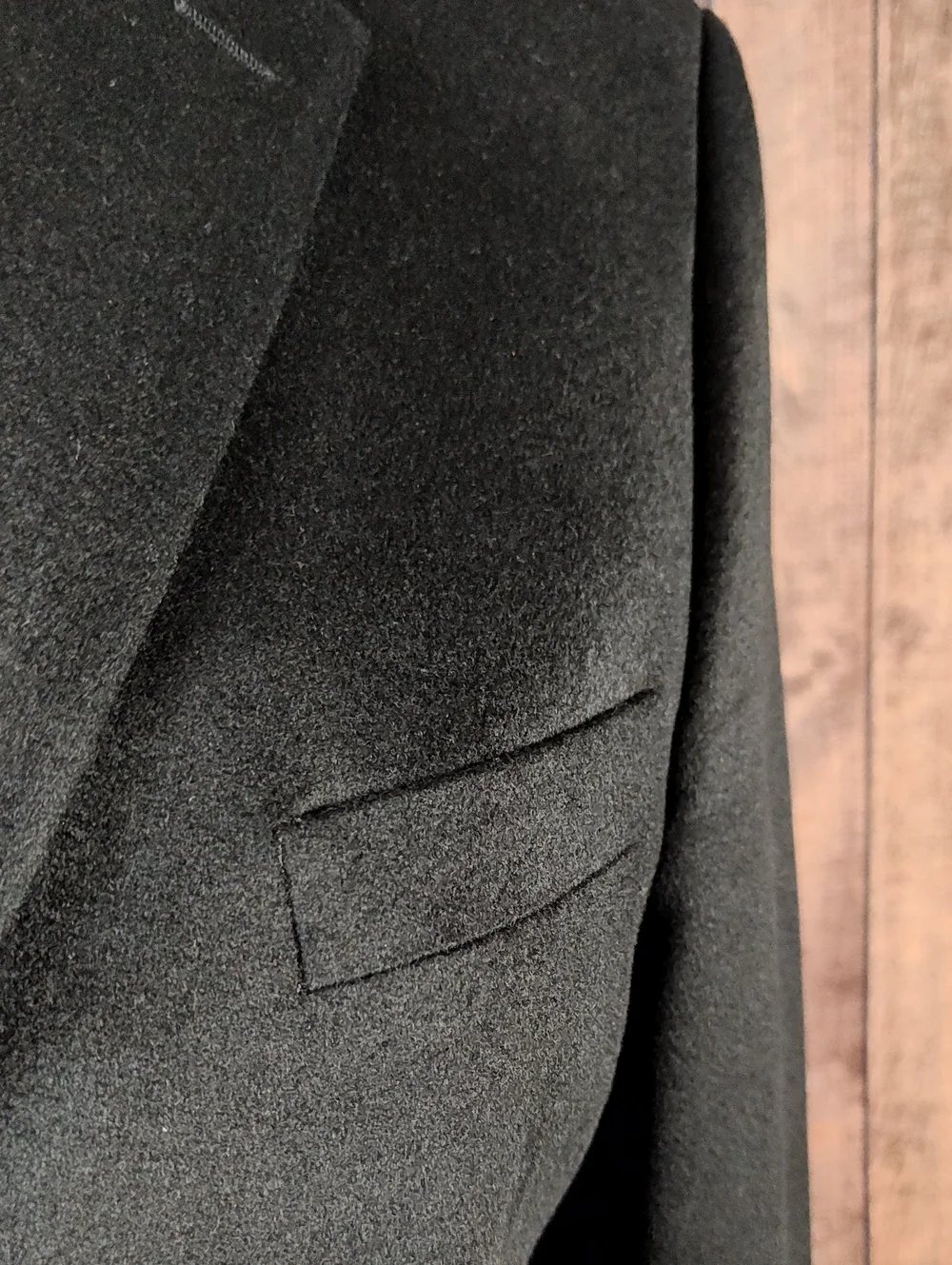 Lanificio Columbo Italy Pure Black Cashmere Mens Blazer Like New